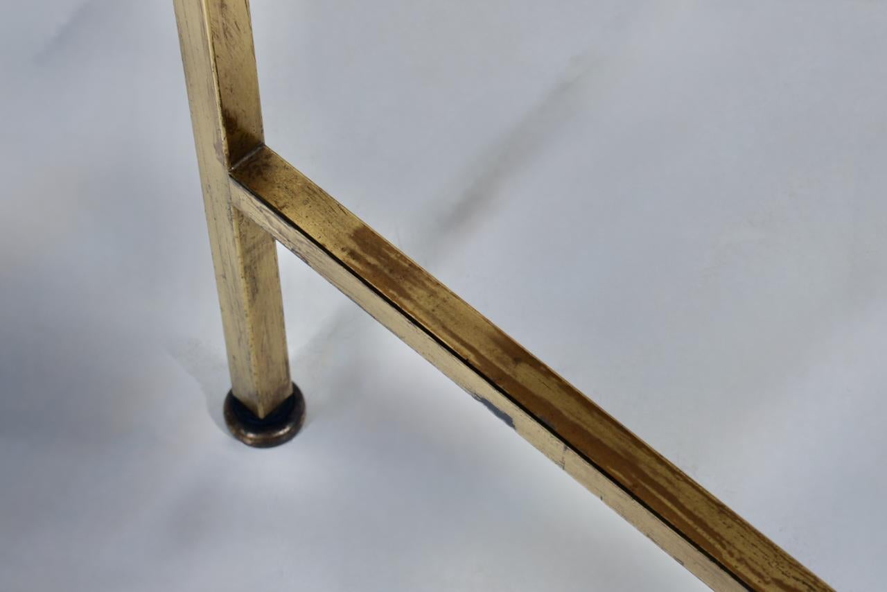 Paul McCobb Irwin Collection Brass & White Glass Occasional Table, C. 1952 For Sale 9