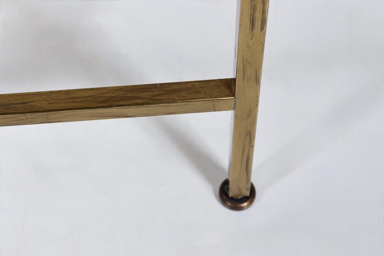 Paul McCobb Irwin Collection Brass & White Glass Occasional Table, C. 1952 For Sale 12