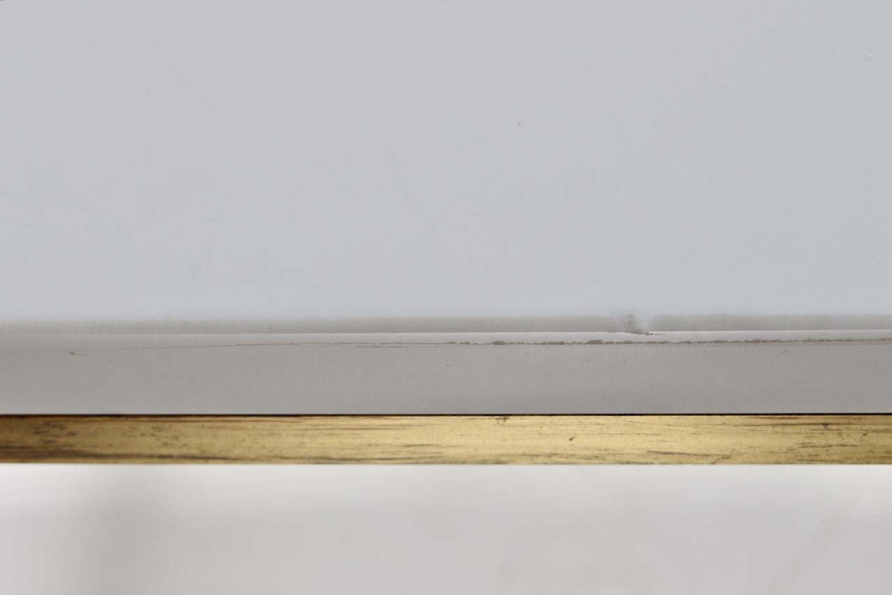Paul McCobb Irwin Collection Brass & White Glass Occasional Table, C. 1952 For Sale 8