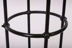 Black Iron Dolphin Head Umbrella Stand, circa 1880s