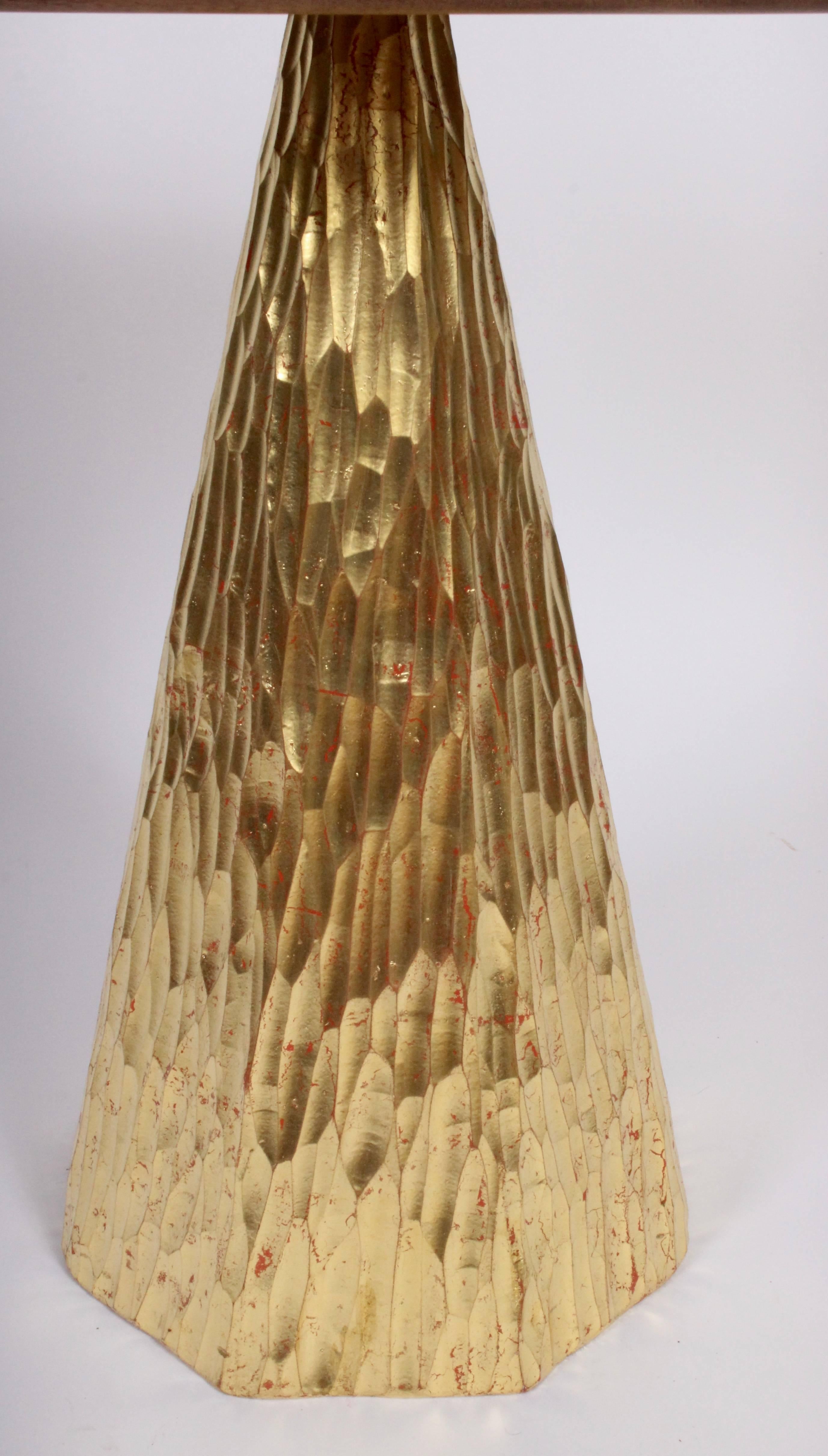 Phillip Lloyd Powell Walnut and Gold Leaf Occasional Table, Circa 2007 For Sale 2