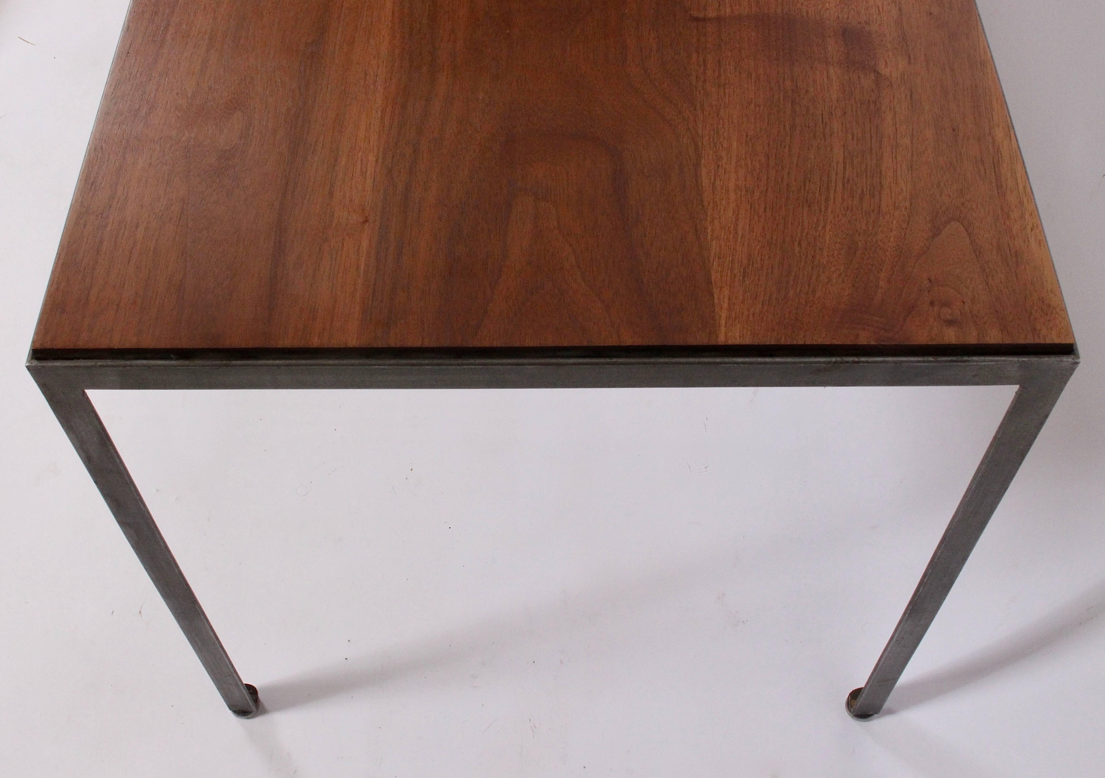 American George Nelson for Herman Miller Solid Black Walnut and Iron Coffee Table, 1960s