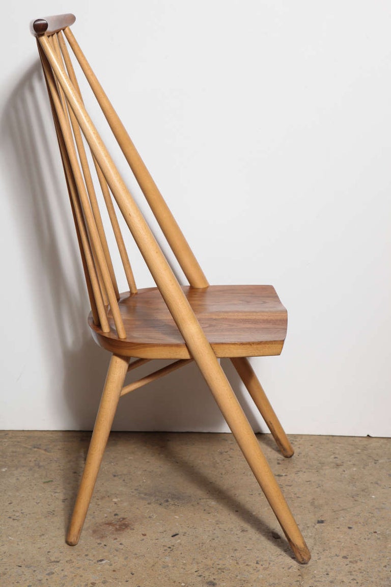 Set of Four Nakashima Style "New" Chairs in Beech and Cherry, C