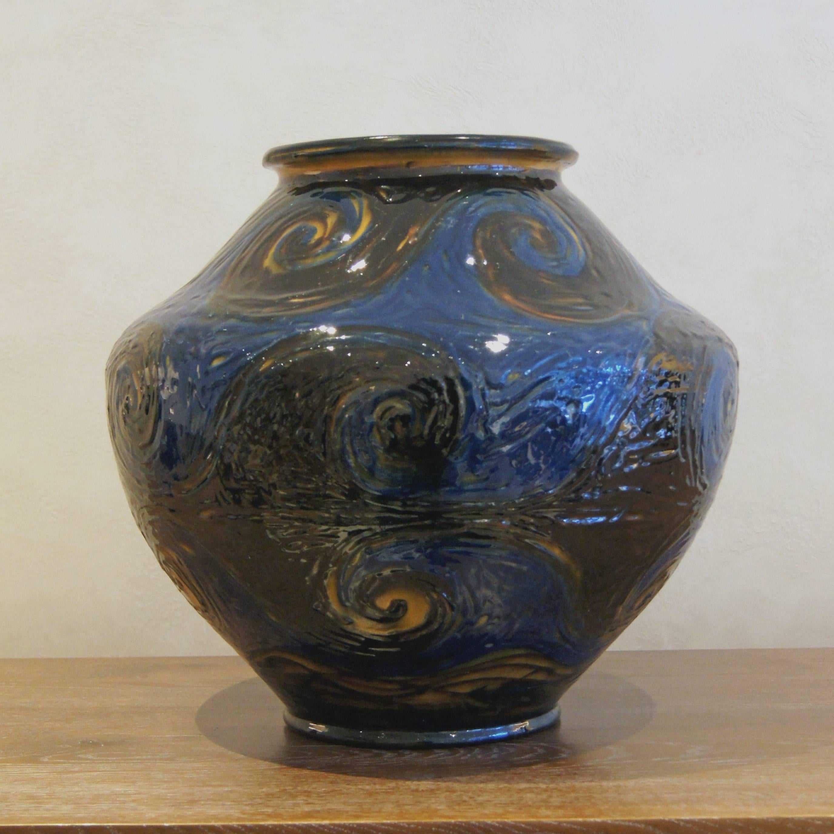 Arts and Crafts Extraordinary Monumental Vase by Jens Thirslund for Kähler For Sale