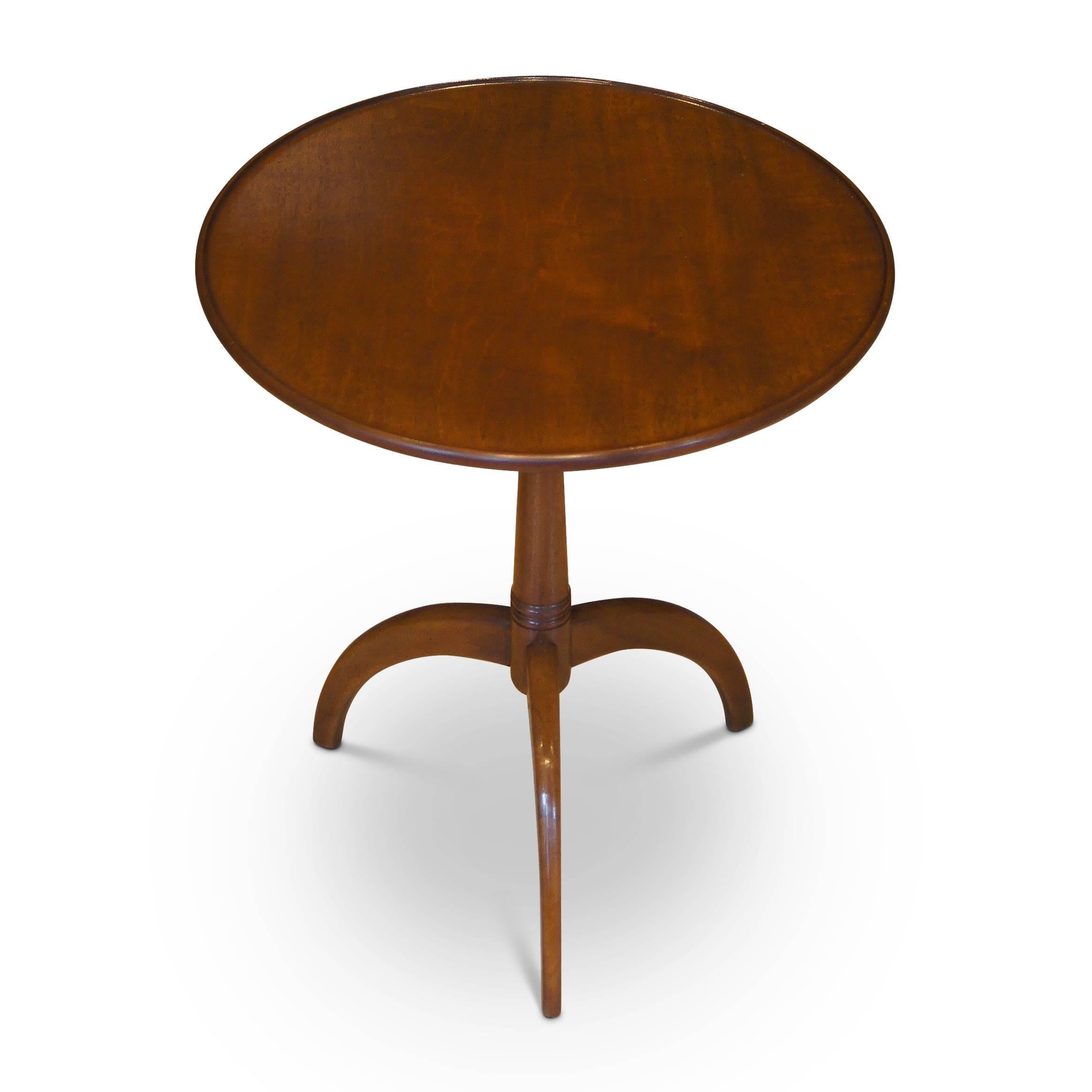 Modern Spirited Round Occasional / Lamp Table by Frits Henningsen For Sale
