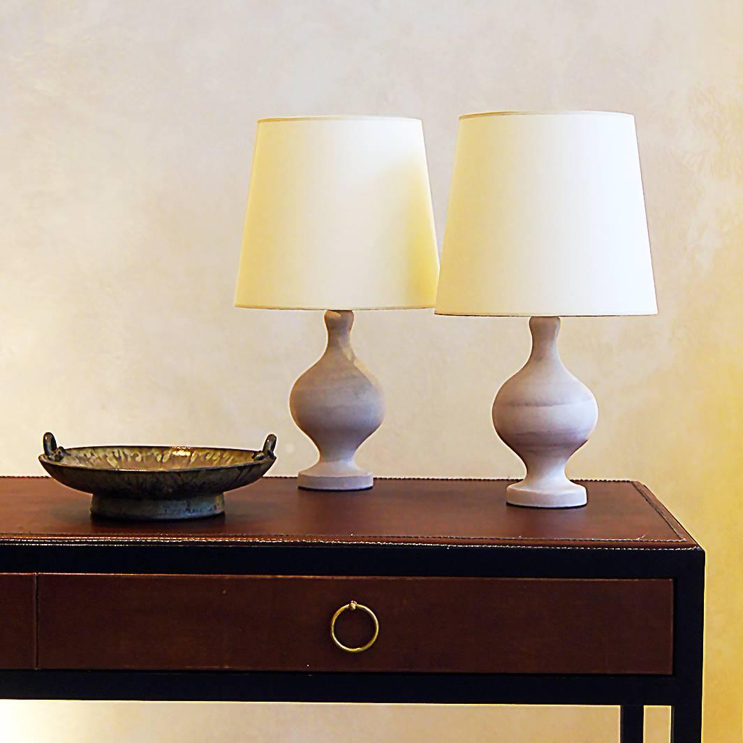 Pair of Lamps by Georges Jouve In Excellent Condition For Sale In New York, NY