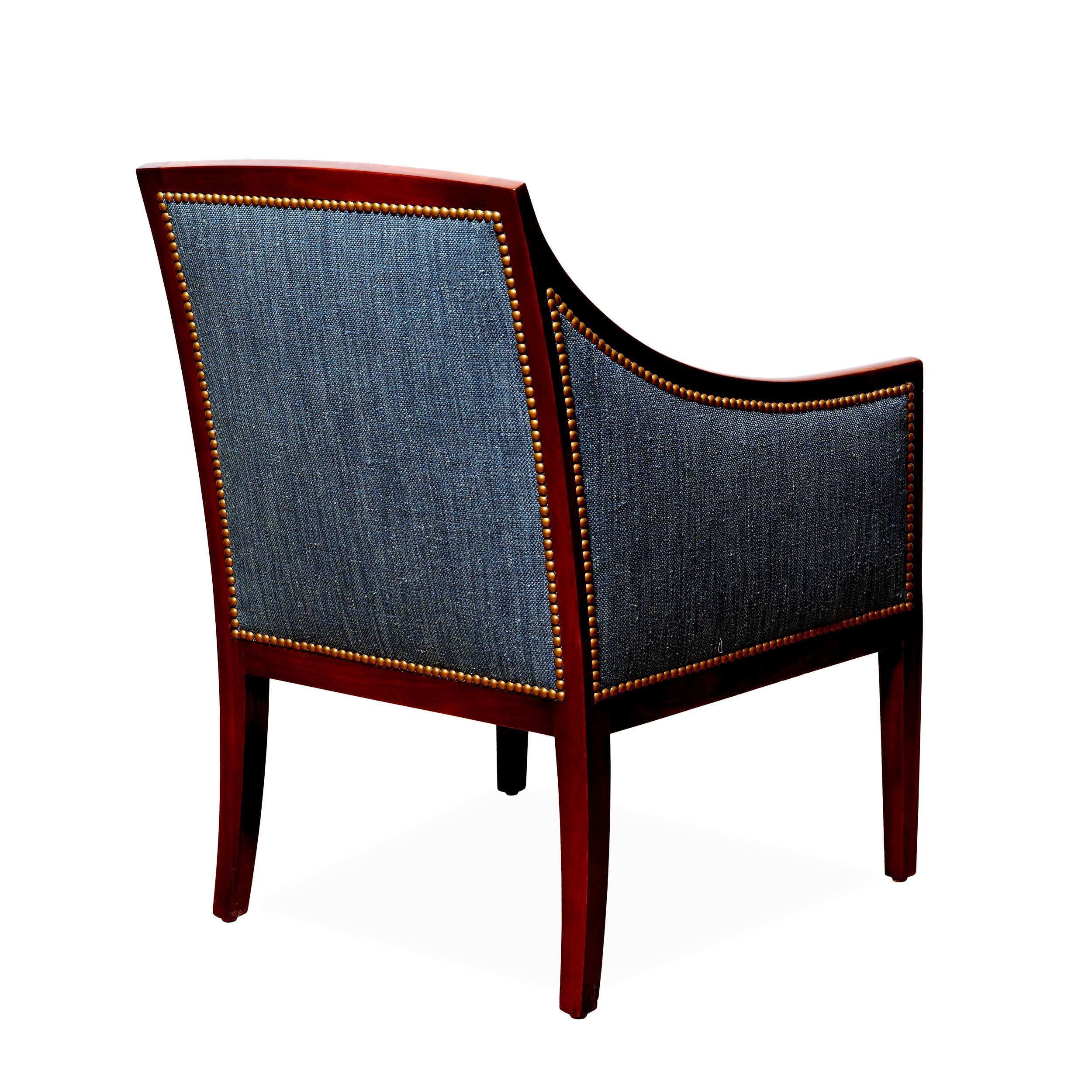 Art Deco Pair of Finely Modeled Armchairs Attributed to Jean-Michel Frank For Sale