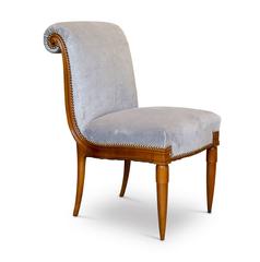 Pair of Sinuous Chairs in Cherry by Armand-Albert Rateau