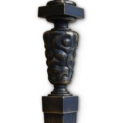 Pair of Promethian Torch Theme Table Lamps in Bronze by Thorvald Bindesbøll