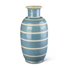 Spectacular Monumental Art Deco Striped Vase by Kahler
