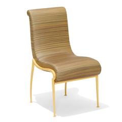 Sinuous Side Vanity Chair by André Arbus and Executed by Gilbert Poillerat