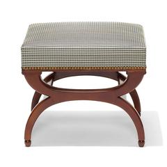 Bench or Ottoman with Curule Legs in Mahogany by Frits Henningsen