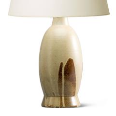 Table Lamp with Layered Earthy Glazing by Patrick Nordström at His Isle Studio