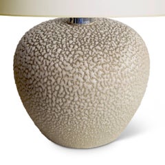 Striking Art Deco Table Lamp with Masterly Graded Crispé Glazing by Vinsare