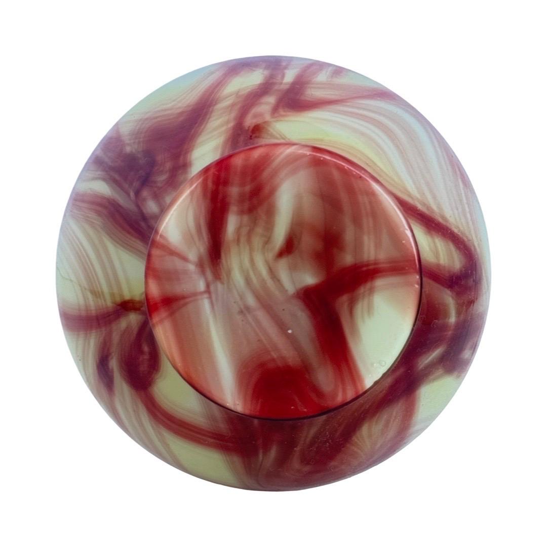 Émaillé Vase en verre marbré d'onyx avec col émaillé et doré, Loetz Glass, vers 1900 en vente
