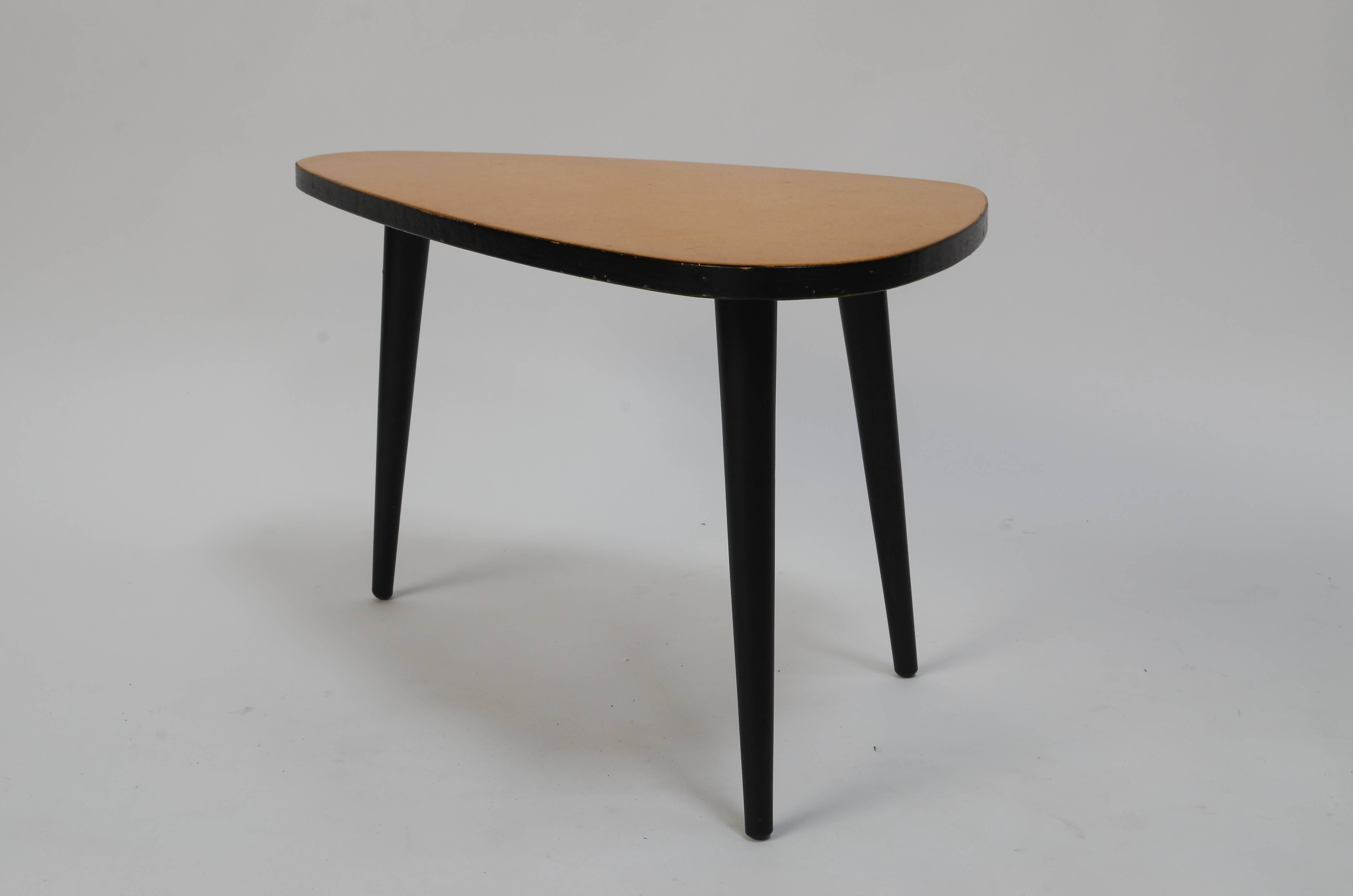 Mid-Century Modern Lacquered Cork Side Table by Maruni, Japan, 1955 For Sale