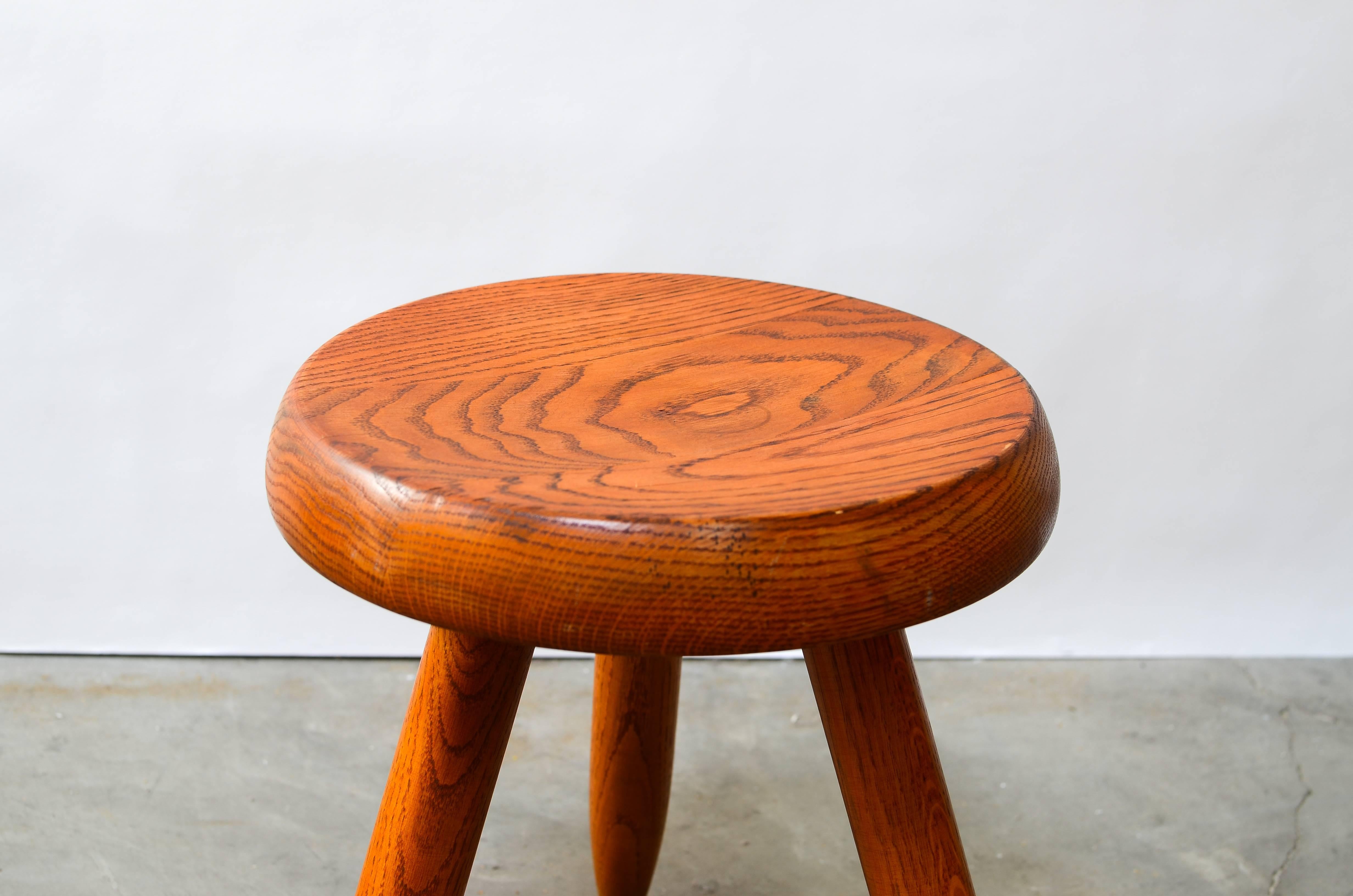 American Charlotte Perriand Tripod Stool, France, 1950