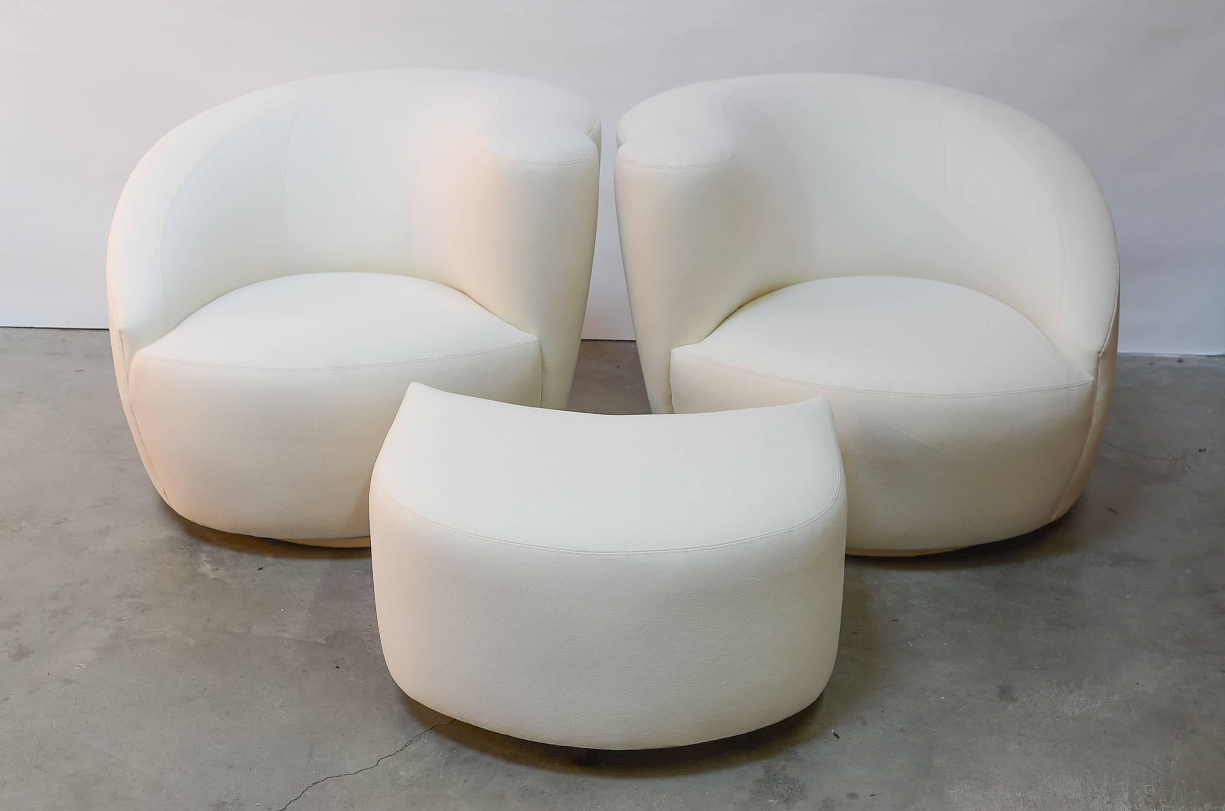 American Nautilus Lounge Chairs by Vladimir Kagan