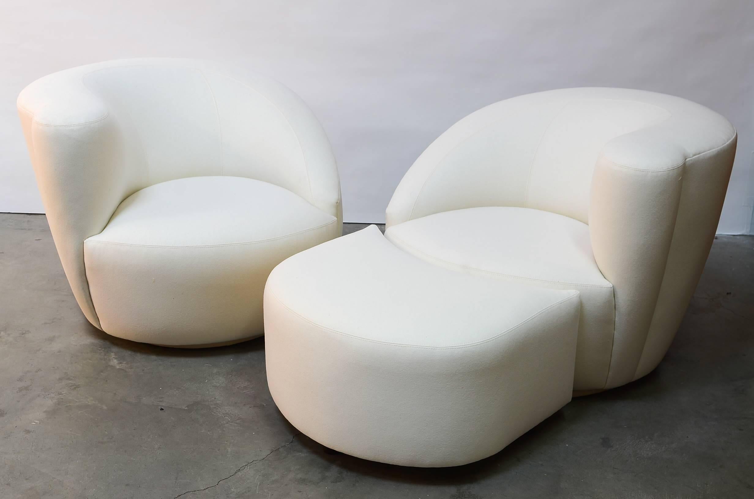 Mid-Century Modern Nautilus Lounge Chairs by Vladimir Kagan