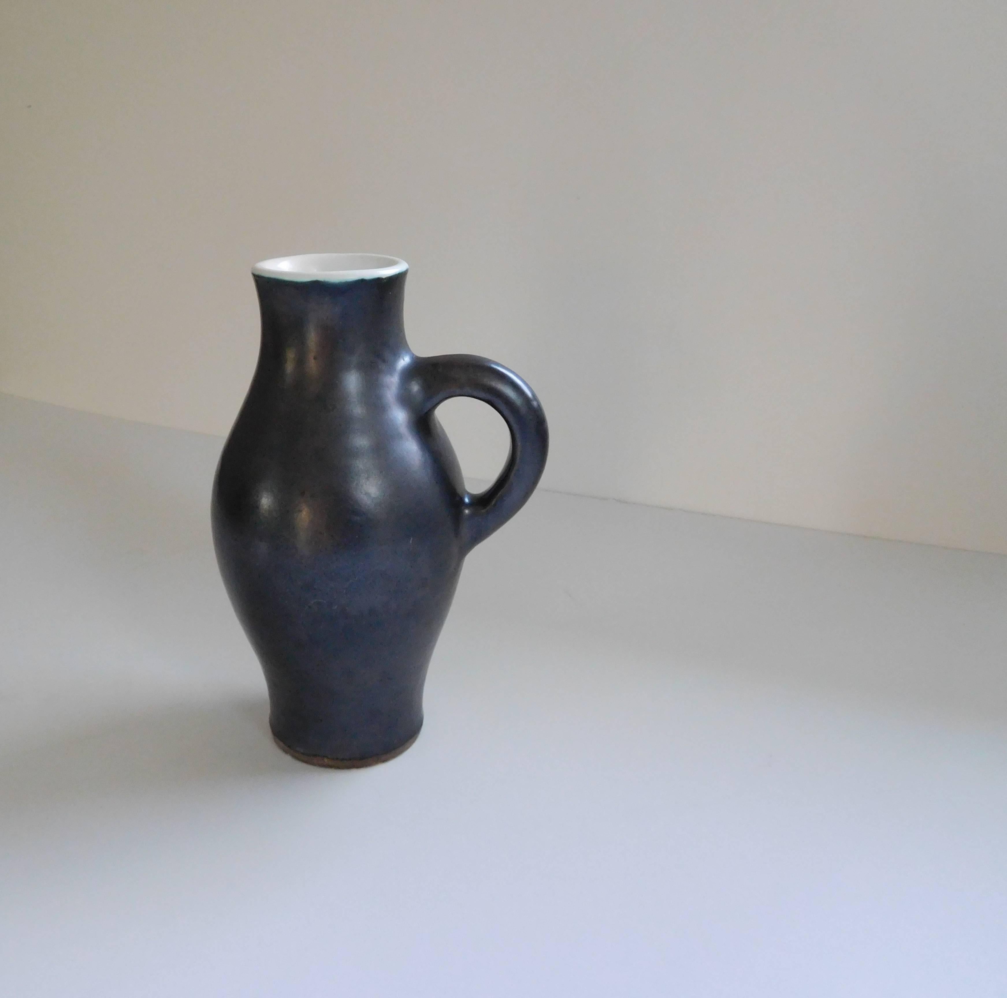 French Exceptional Georges Jouve Ceramic Pitcher, 1950s, France For Sale