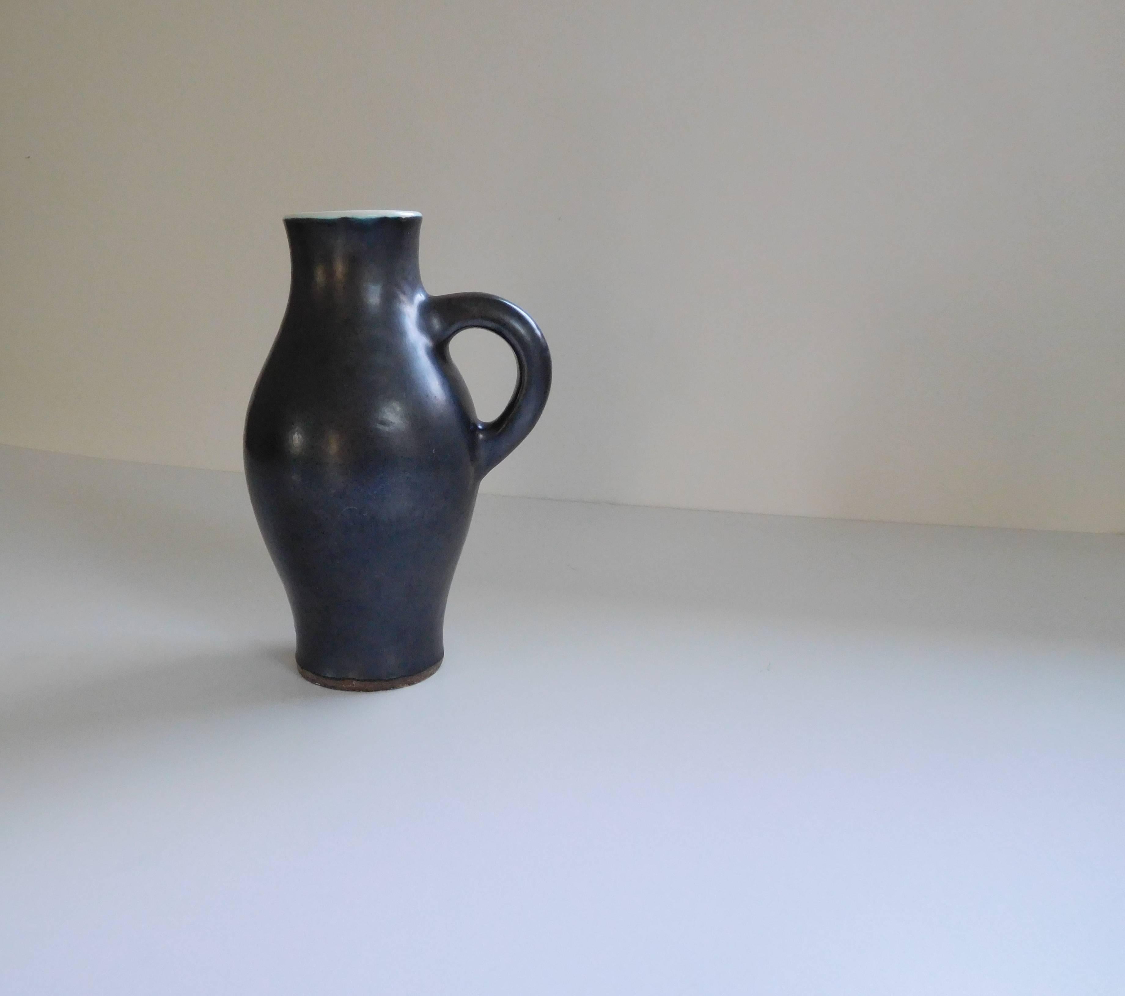 Clay Exceptional Georges Jouve Ceramic Pitcher, 1950s, France For Sale