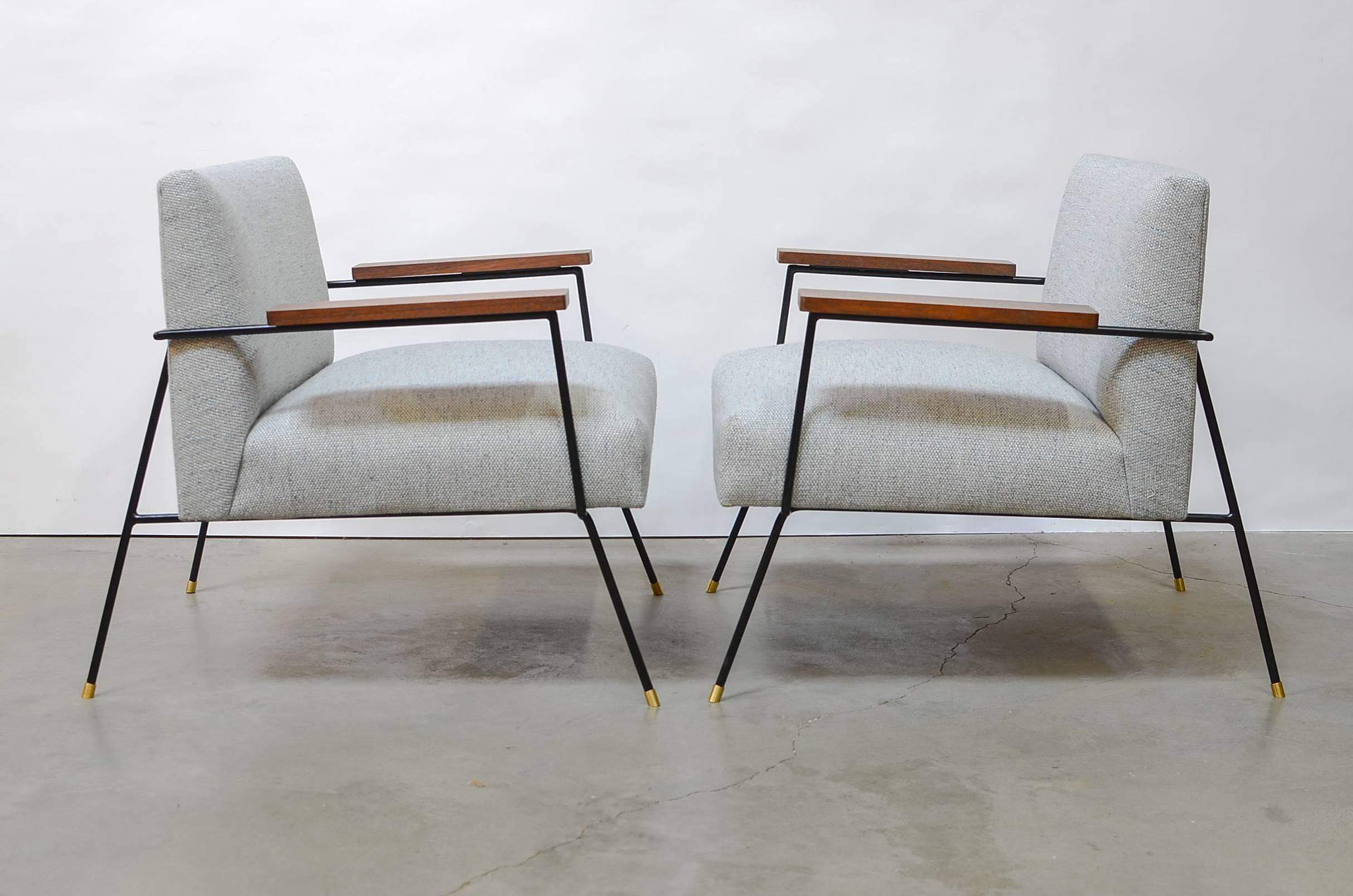 Mid-Century Modern California Iron Lounge Chairs For Sale