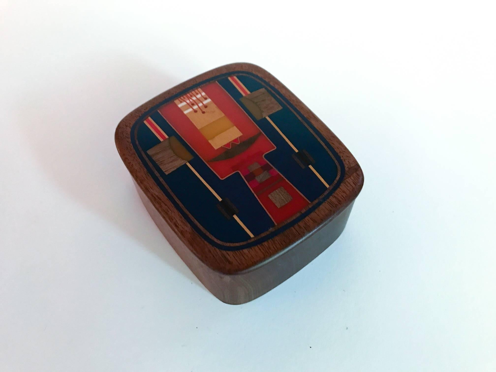 Robert McKeown Abstract Wood and Resin Box, 1976 For Sale 1