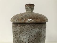 Alexandre Kostanda Lidded Ceramic Vessel, Vallauris France, 1950s
