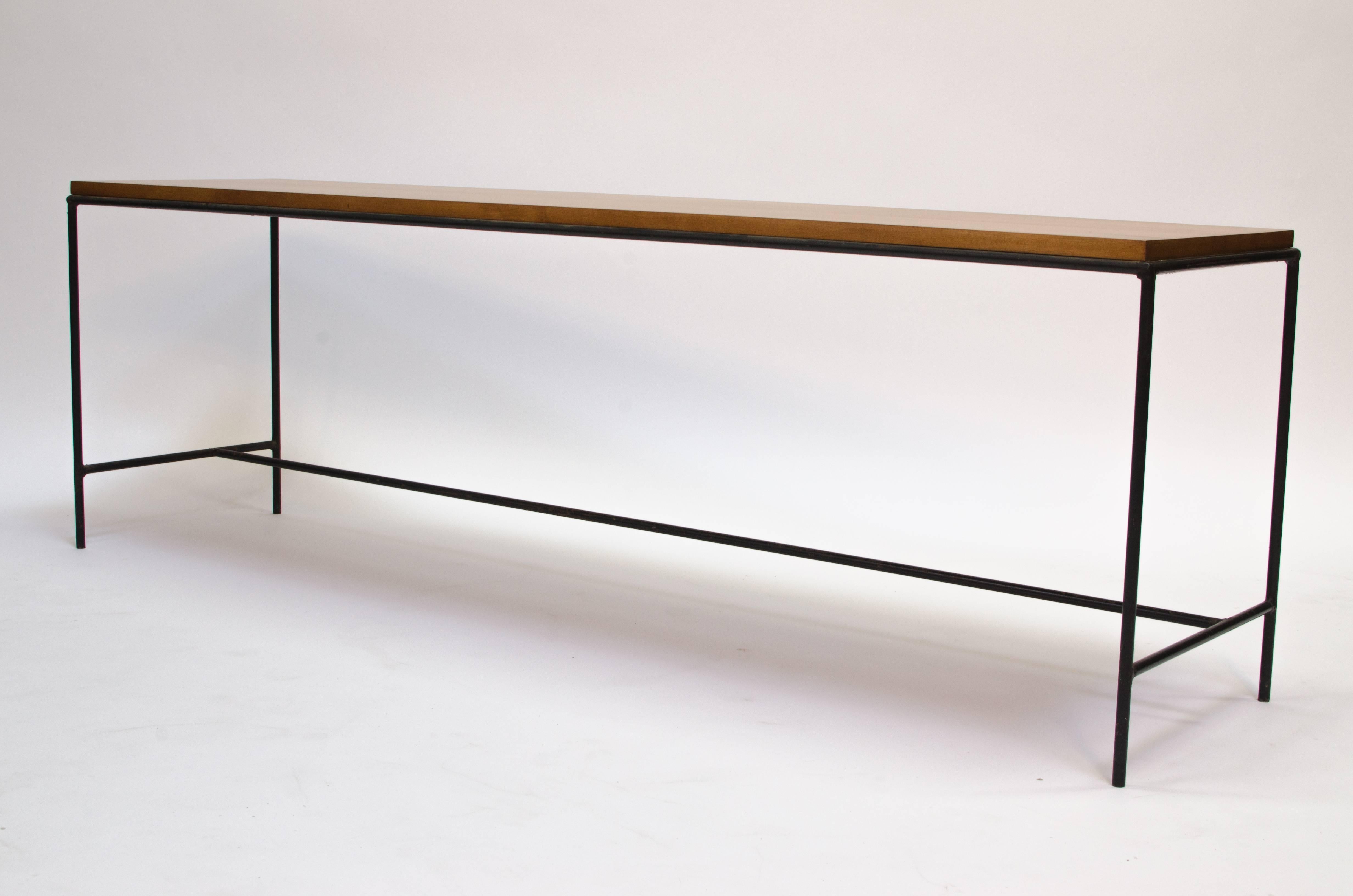 Mid-Century Modern Paul McCobb Iron and Maple Planner Group Bench