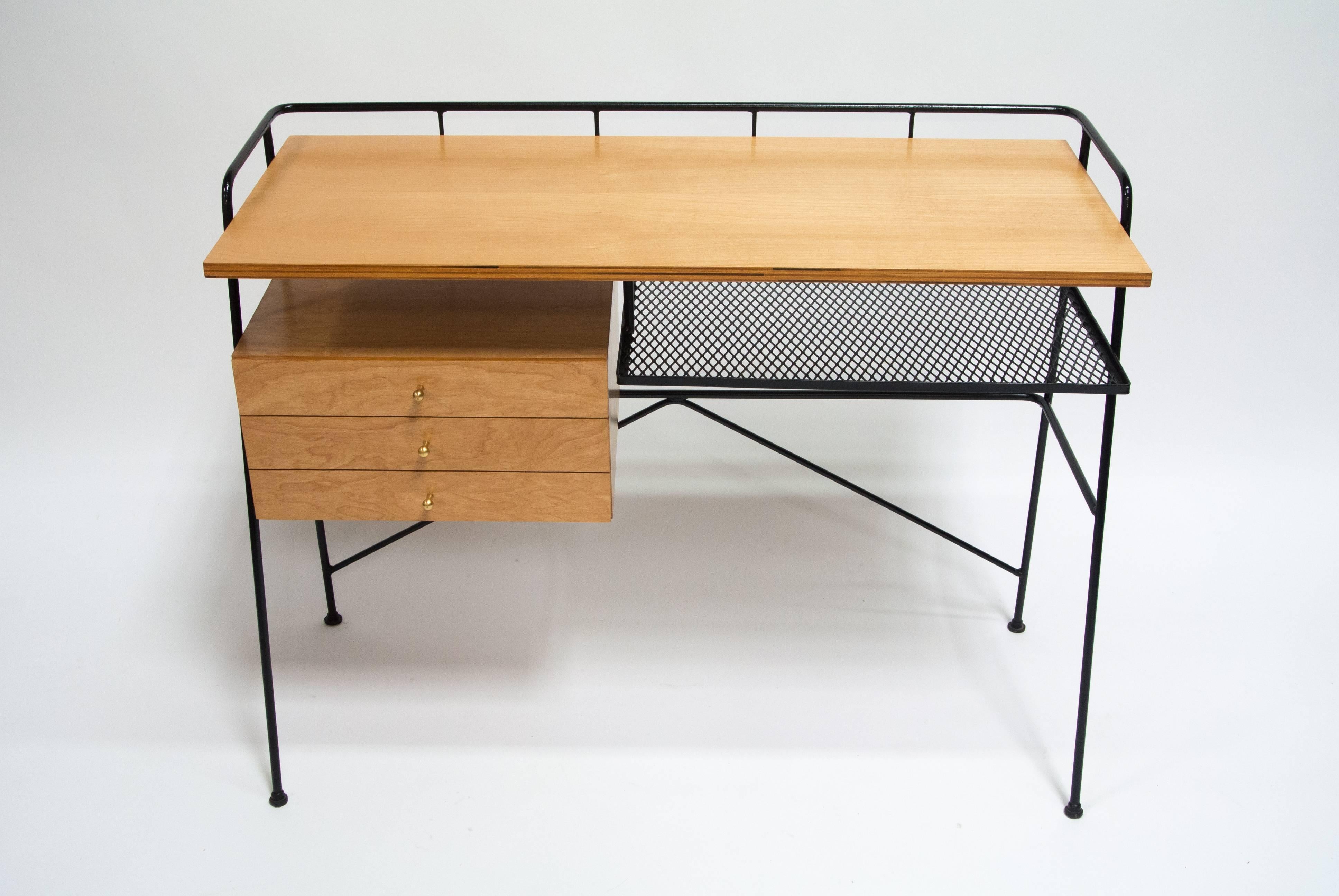 Mid-Century Modern Arthur Umanoff Iron Desk for The Elton Company For Sale