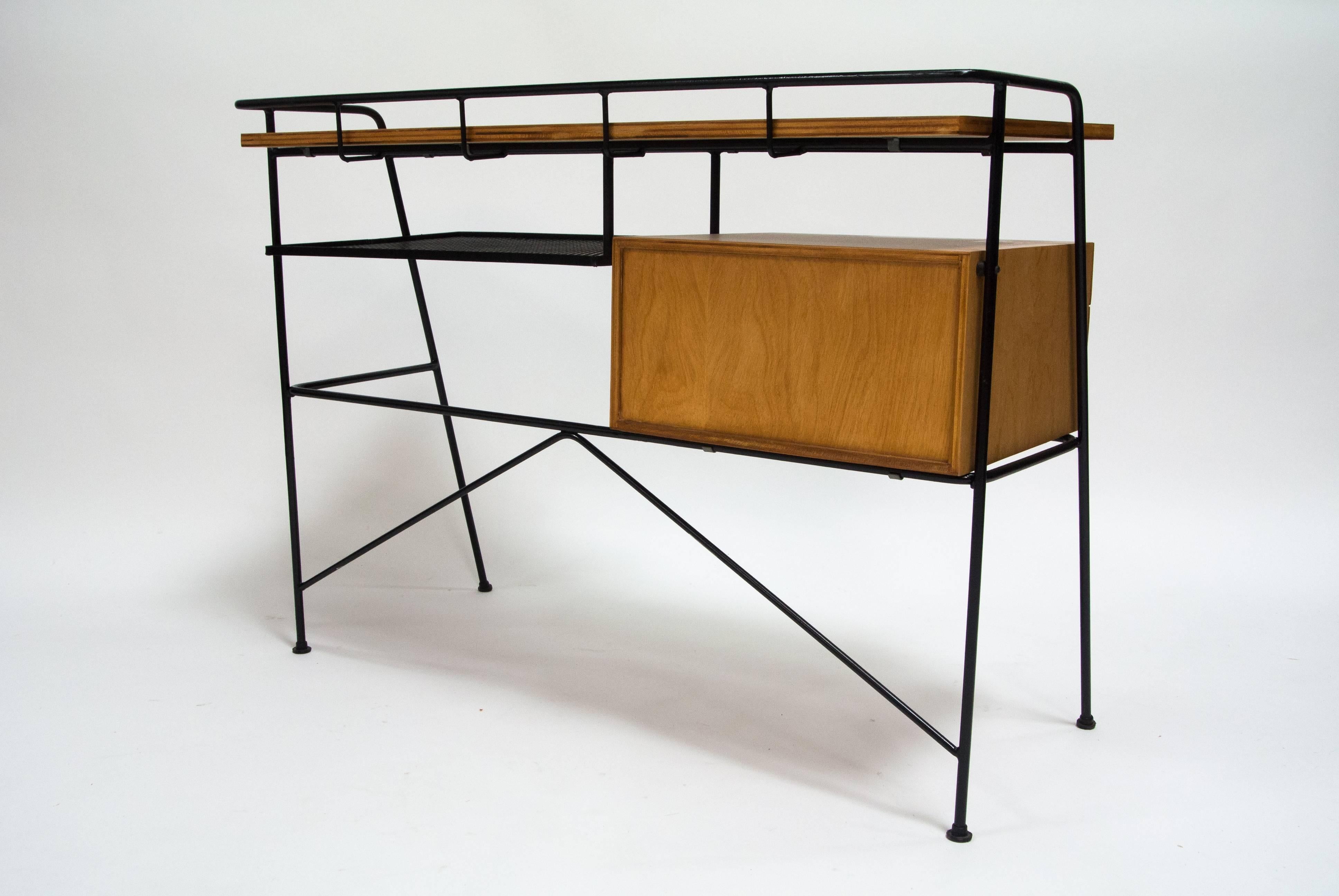 Birch Arthur Umanoff Iron Desk for The Elton Company For Sale