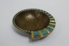 Maurice Ascalon Hammered Brass Modernist Dish