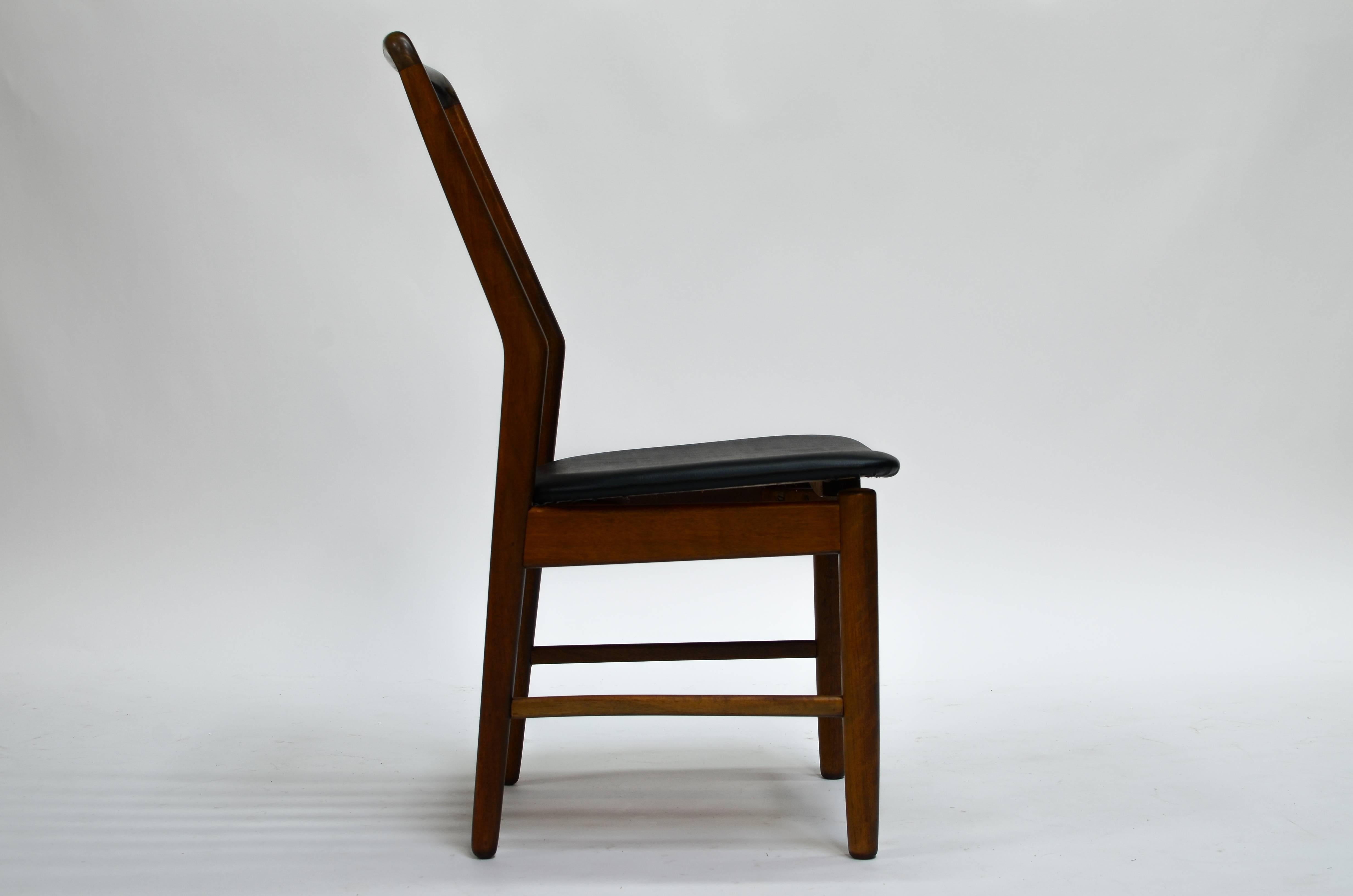   Svend A. Madsen Danish Modern Walnut Dining Chairs  For Sale 1