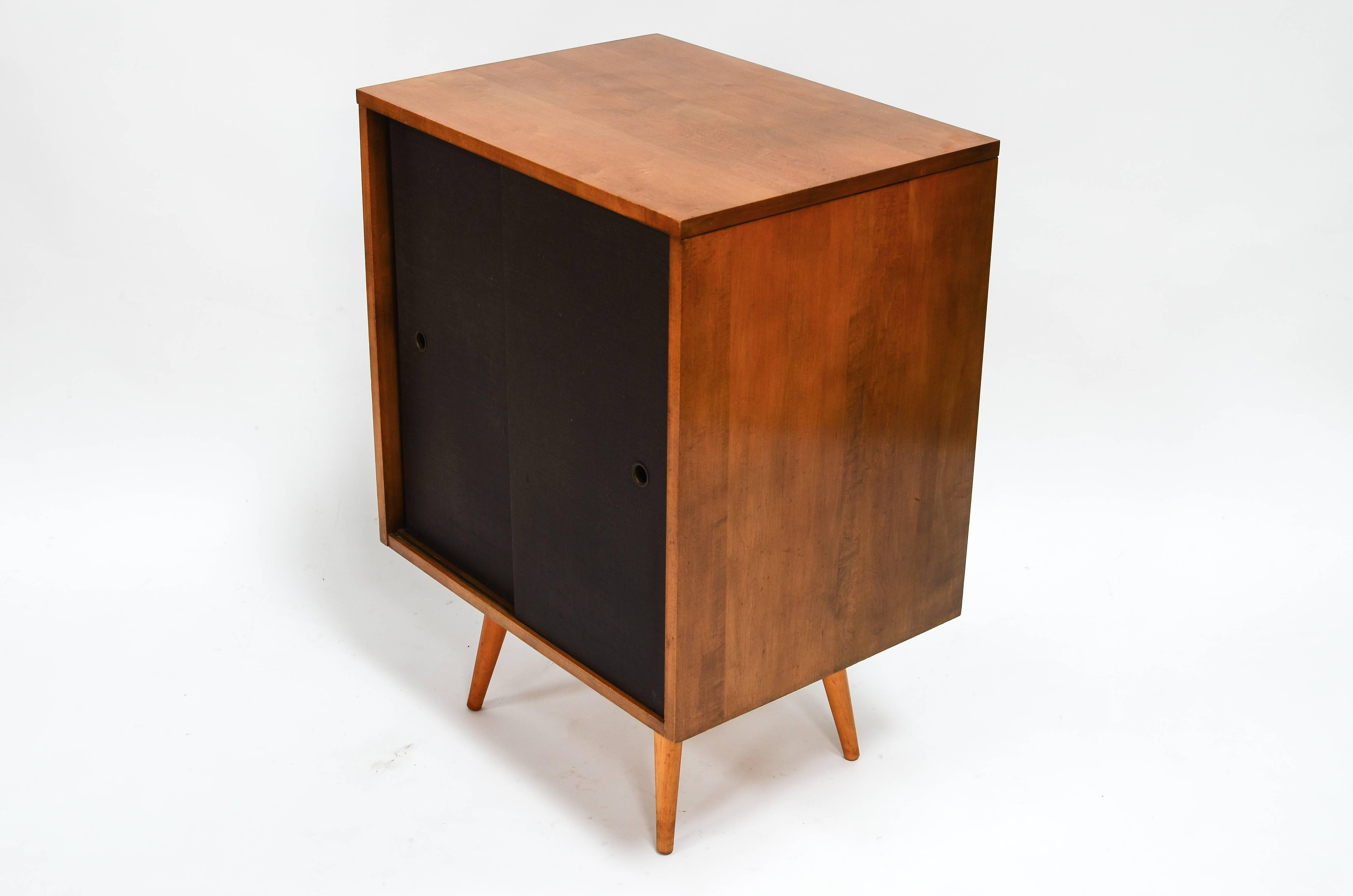 Mid-Century Modern Paul McCobb Grasscloth Cabinet 1950s  For Sale