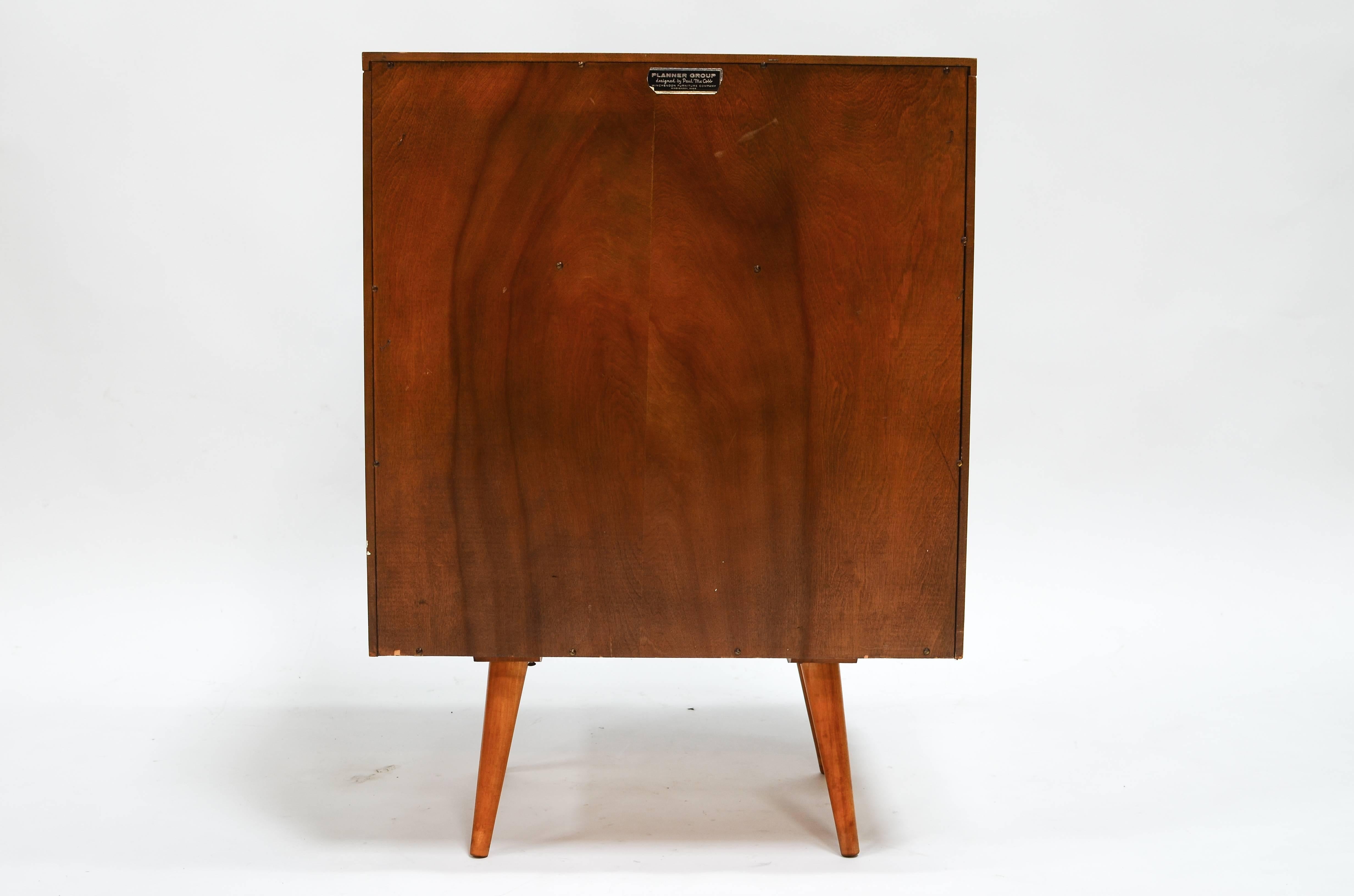 Paul McCobb Grasscloth Cabinet 1950s  For Sale 1