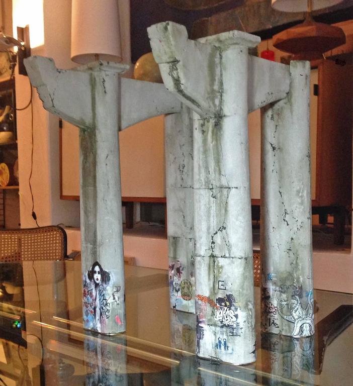 Concrete Sculpture HandPainted by Viktor Martinez For Sale at 1stDibs