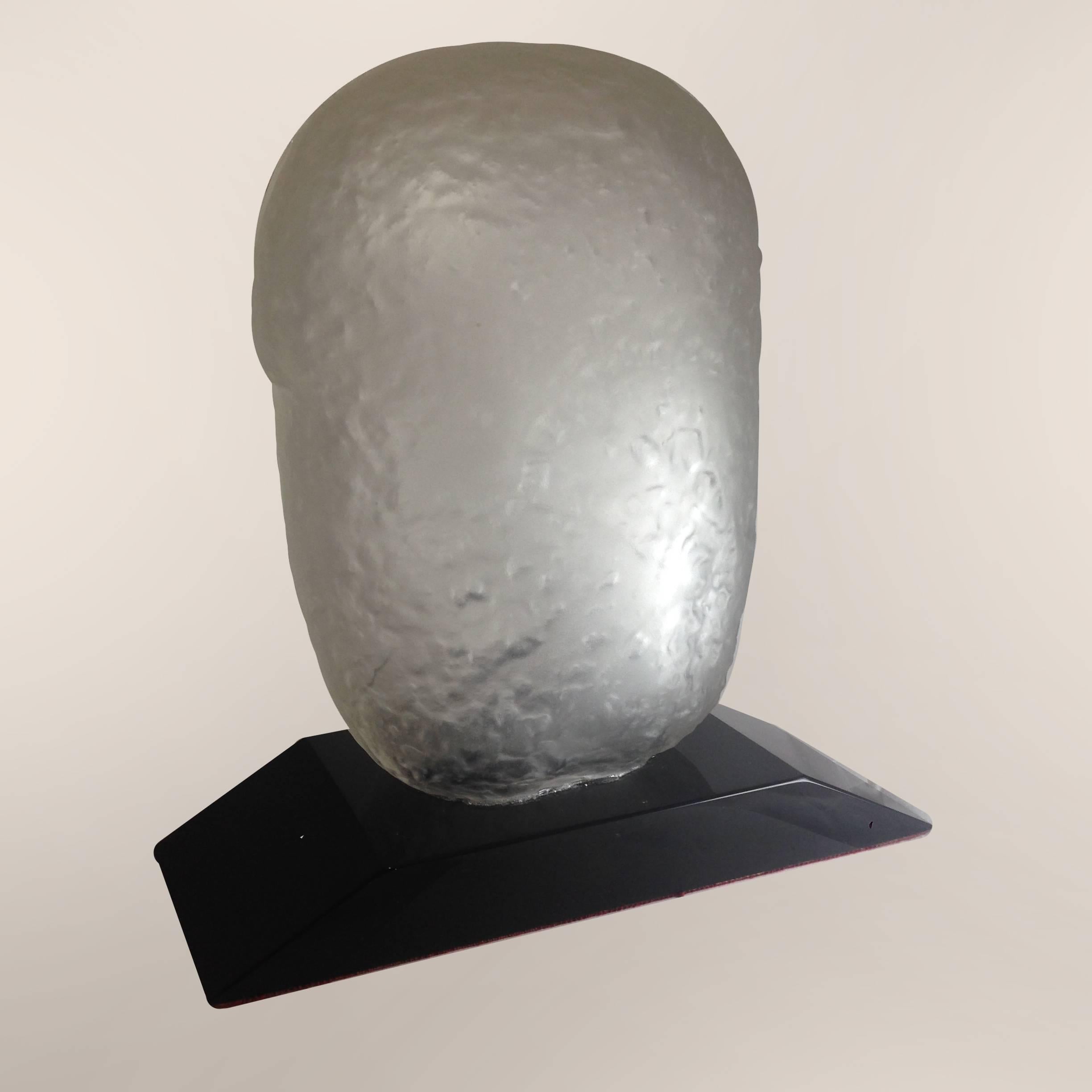 glass head sculpture