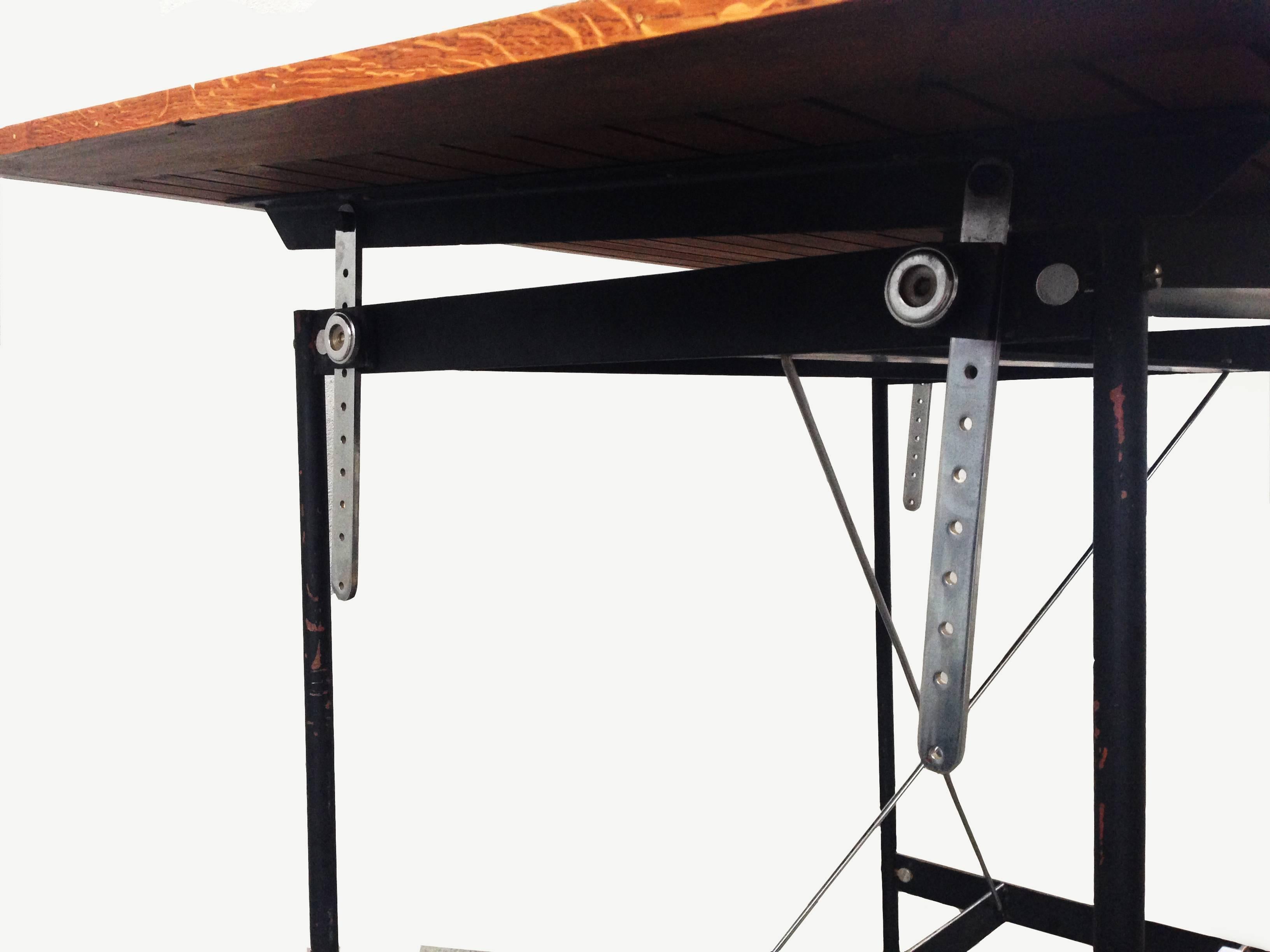 Mid-20th Century Industrial Architect's Drawing Table