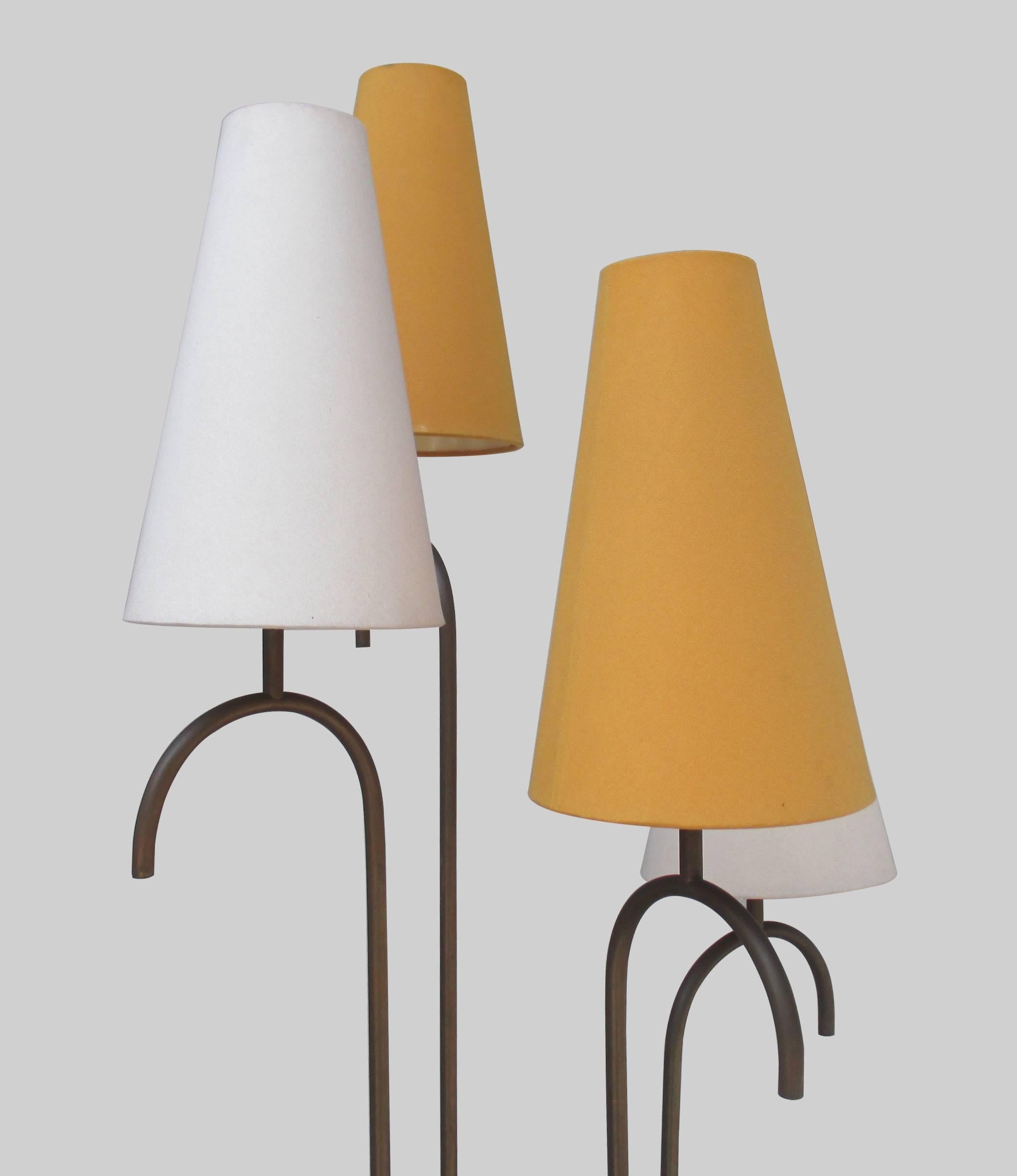 Mexican Floor Lamp by Arturo Pani in the Style of Jean Royere, 1950s
