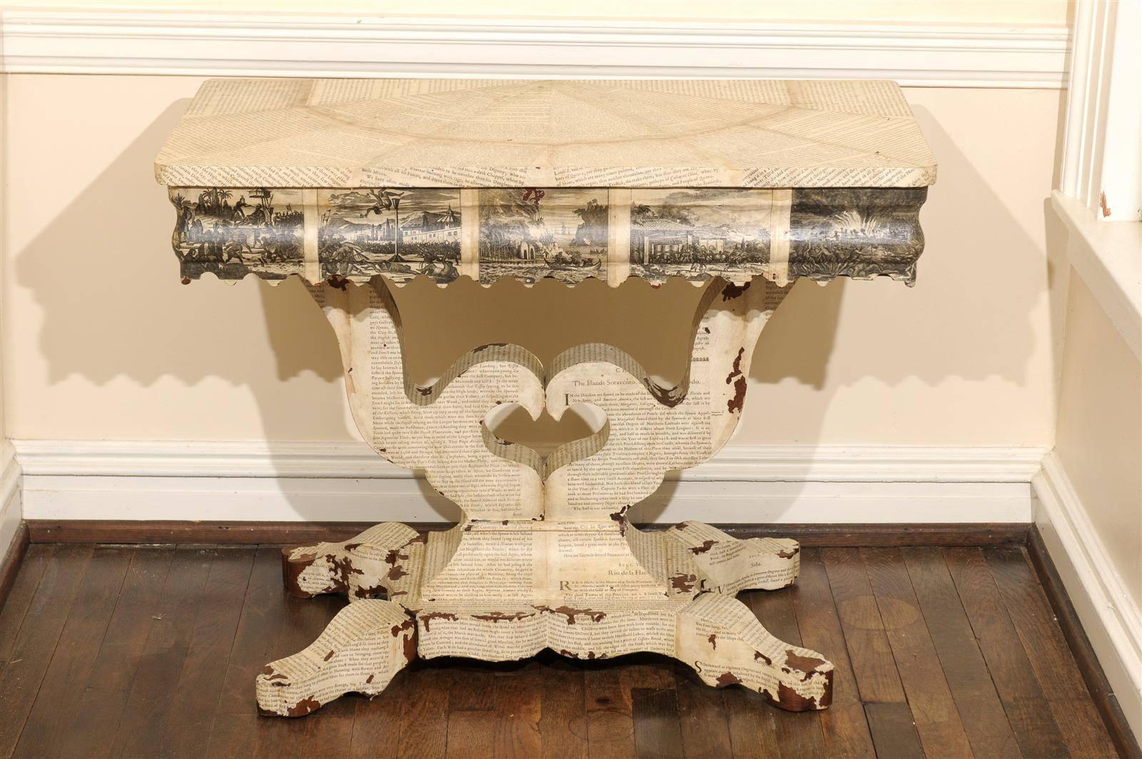 American Empire Decoupage Table 1