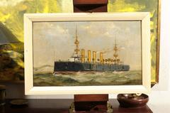 English Steam Ship Painting
