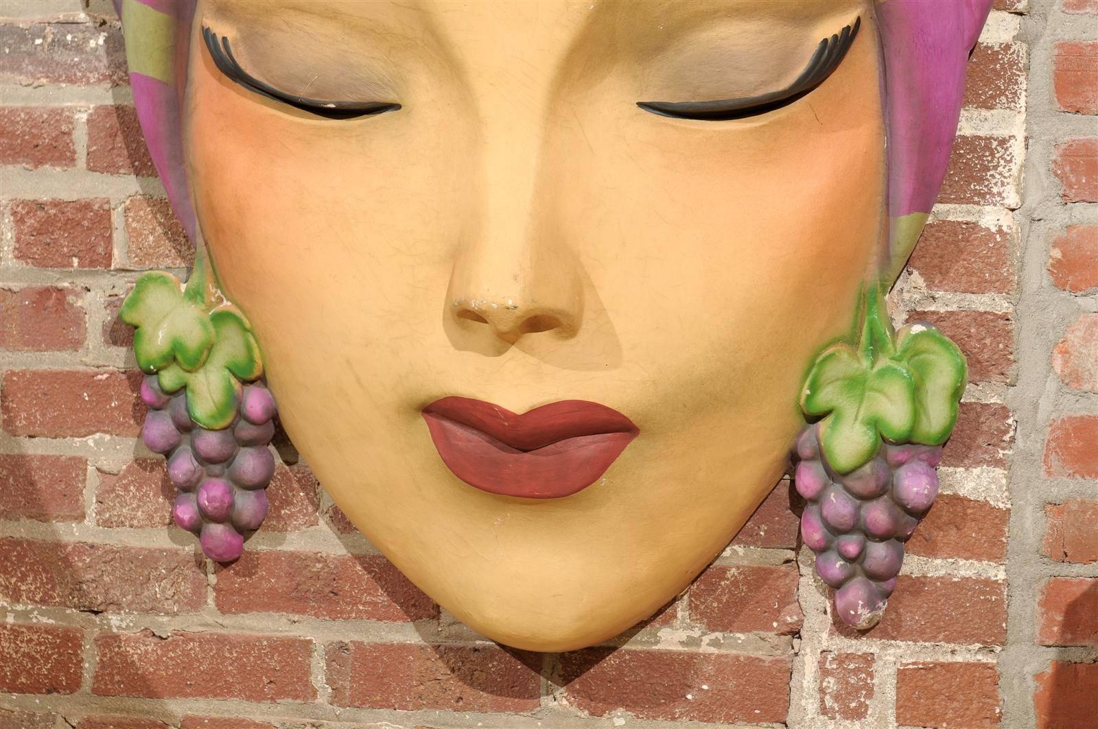 20th Century Large Carmen Miranda Inspired Art Piece