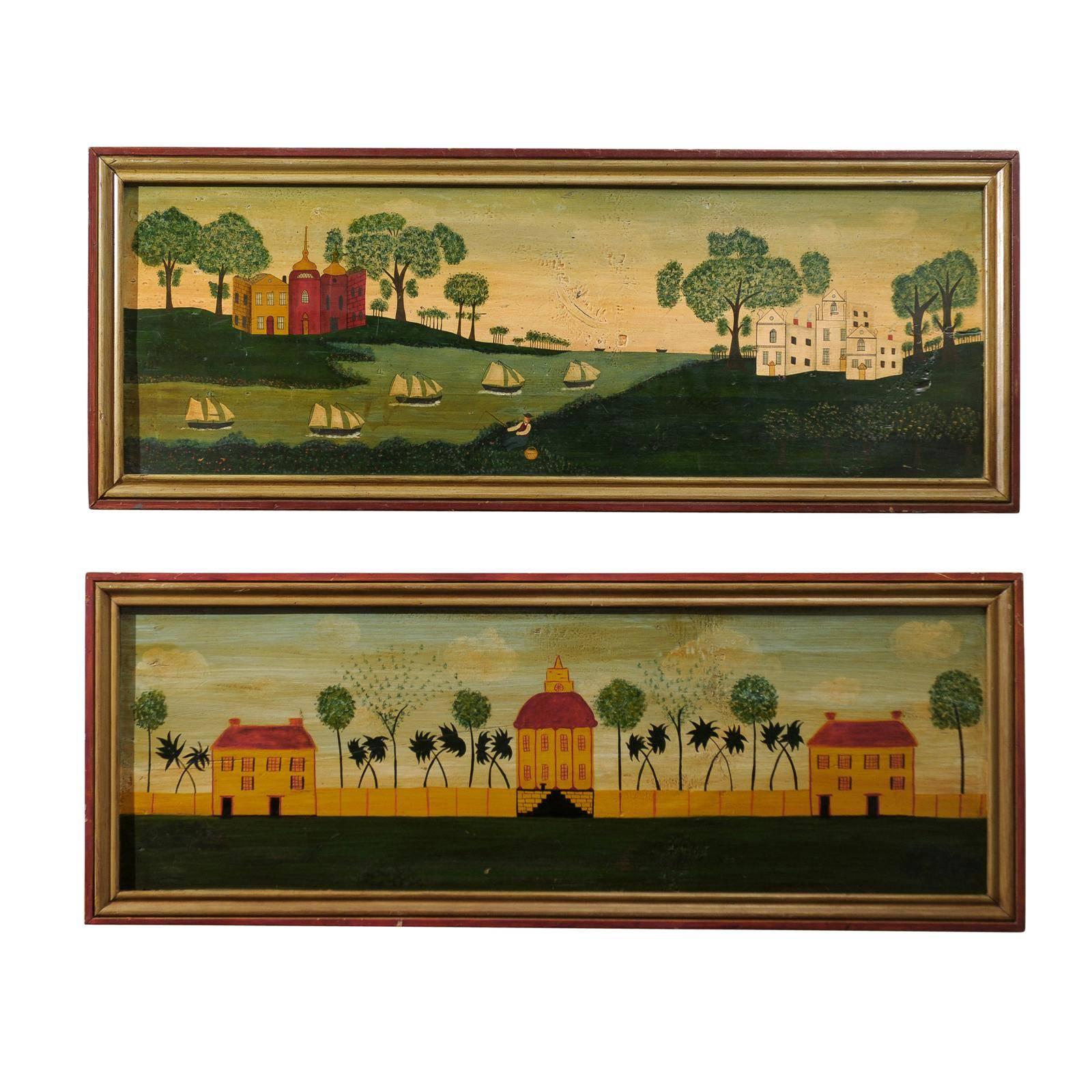 Pair of British Colonial Style Paintings