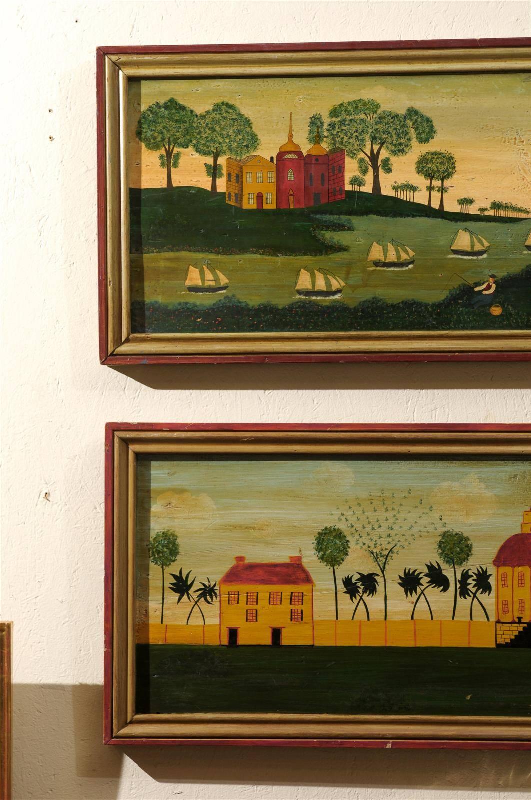 Pair of British Colonial Style Paintings In Good Condition In Atlanta, GA
