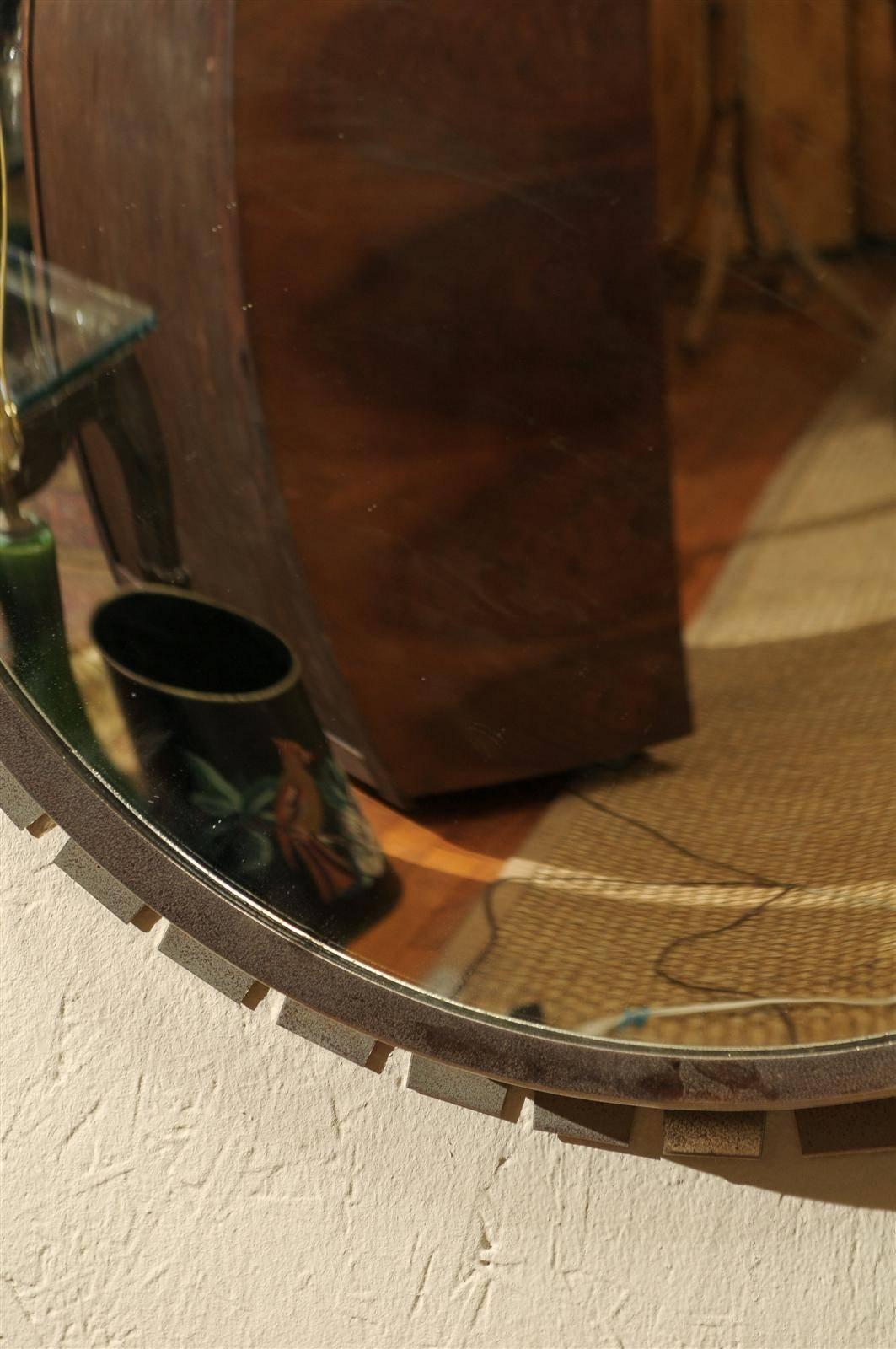 Vintage Industrial Convex Mirror 1