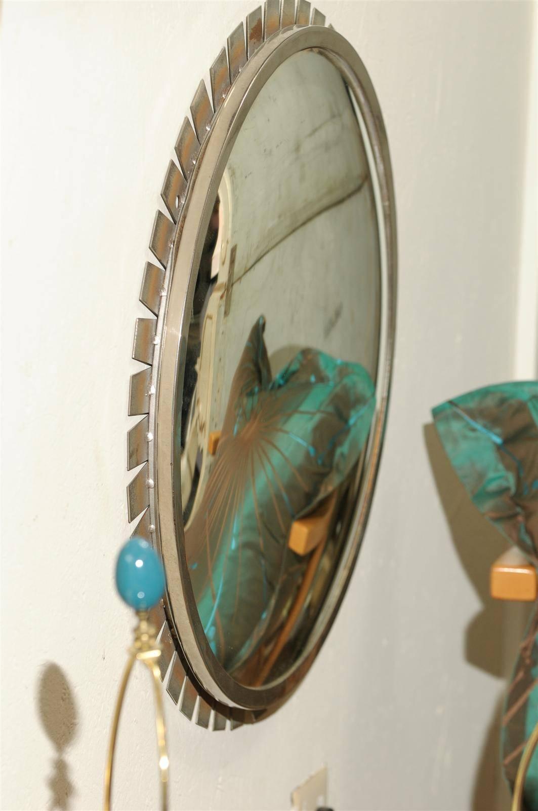 Glass Vintage Industrial Convex Mirror