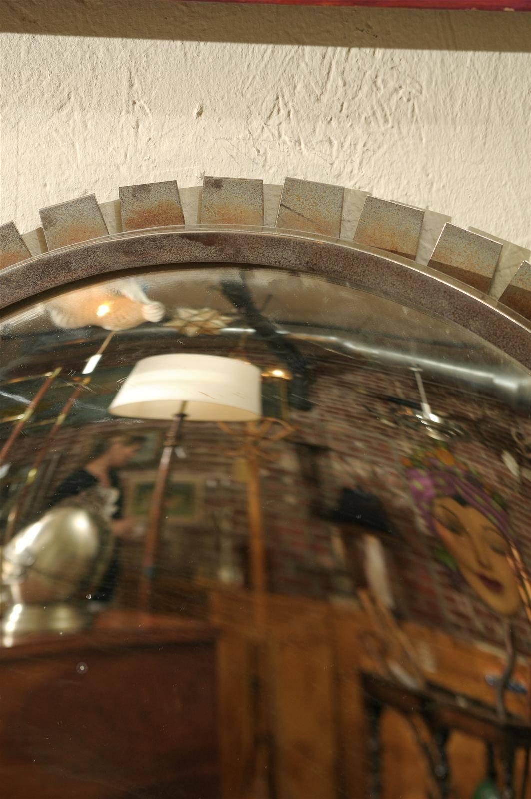 Vintage Industrial Convex Mirror 3