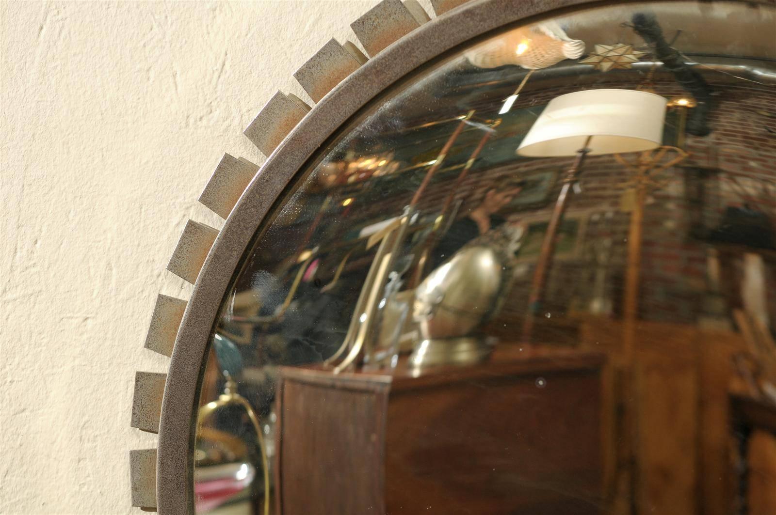 Vintage Industrial Convex Mirror 2
