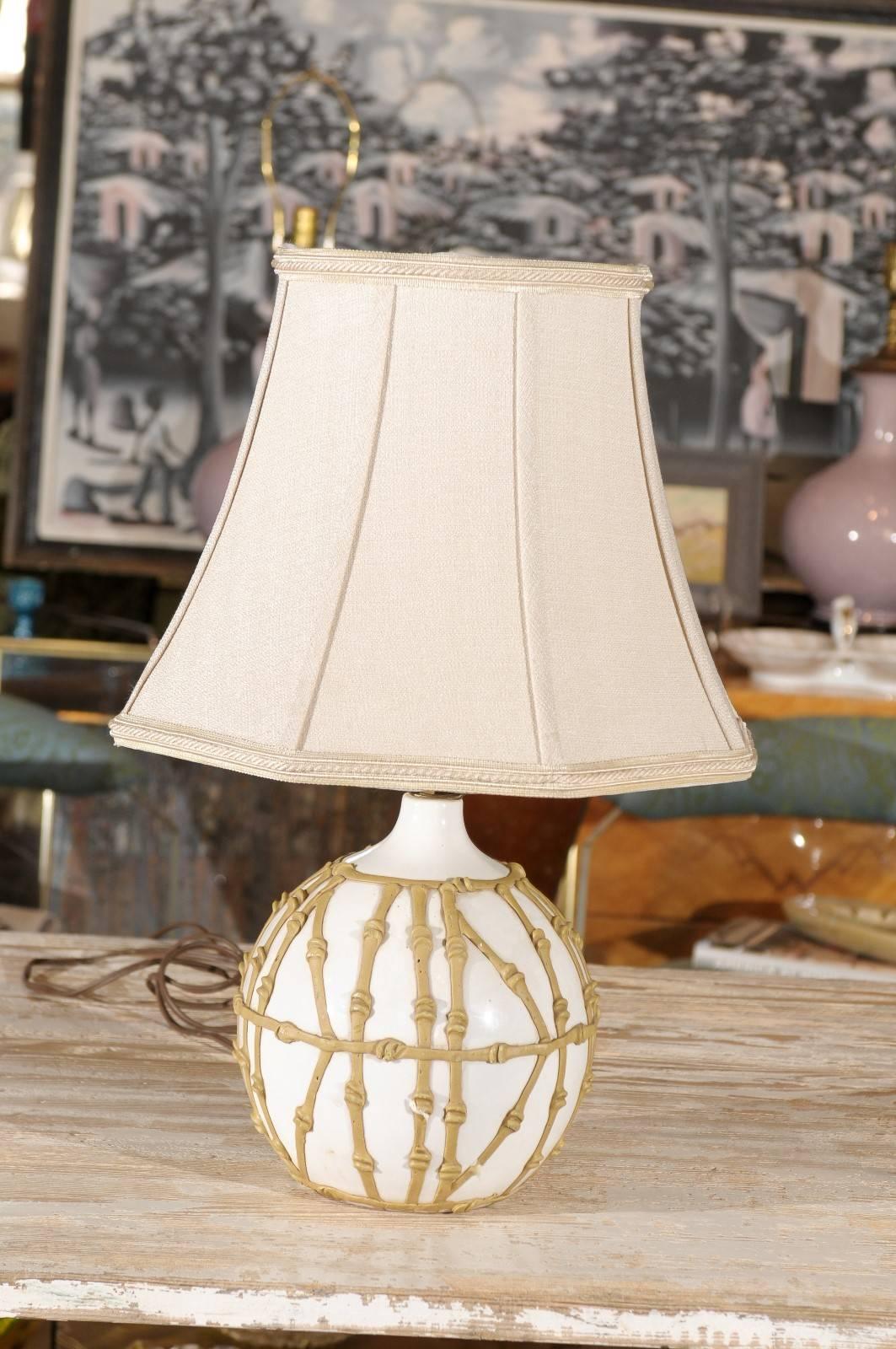 Petite Faux Bamboo Table Lamp 1