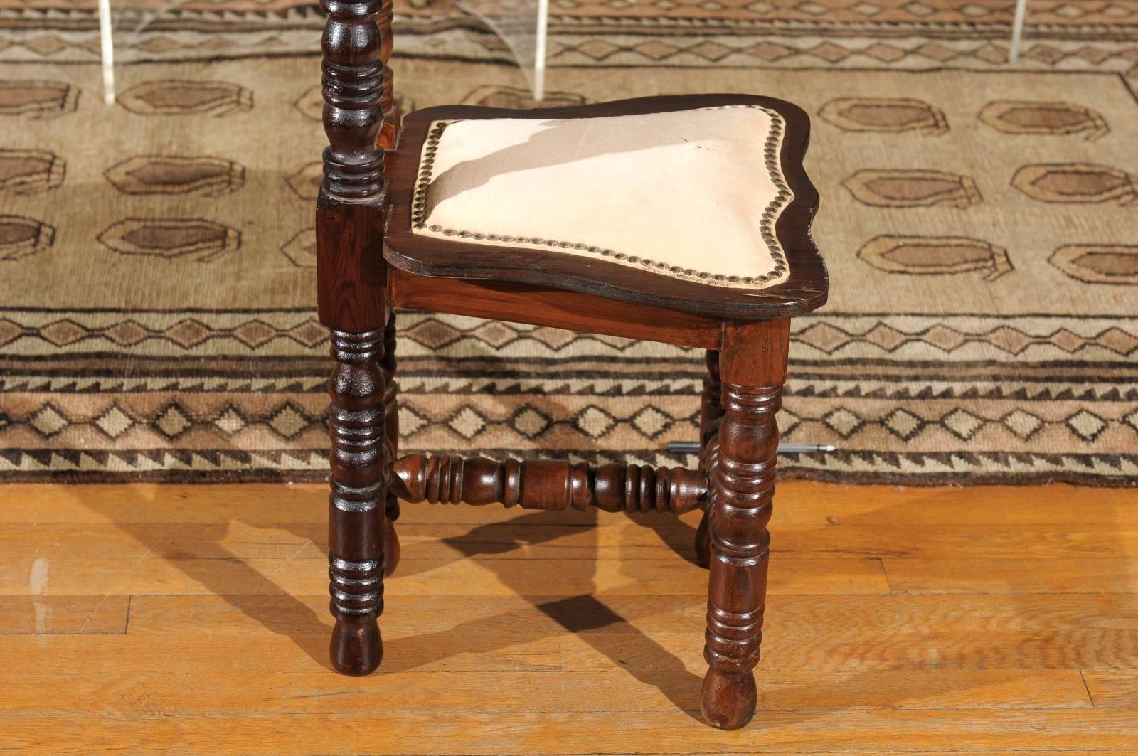 Upholstery Spanish Hall Chair of Oak